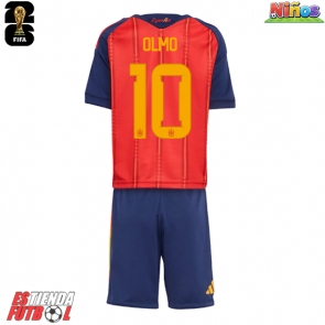 España Dani Olmo #10 Primera Equipación Niños Mundial 2026 Manga Corta (+ Pantalones cortos)
